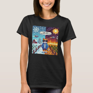 Cat UFO Selfie: Red Planet (kall eller hett) T Shirt