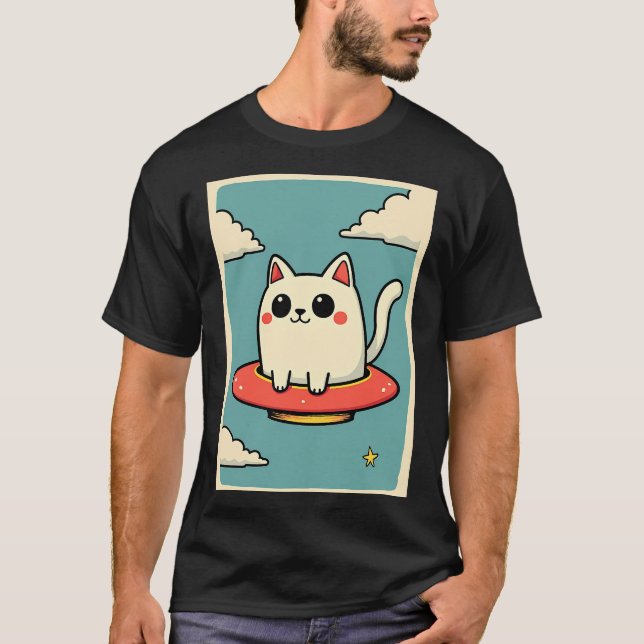 Cat UFO T Shirt (Framsida)