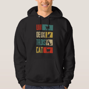 Cat Un Deux Trois Cat Vintage Cat Hoodie