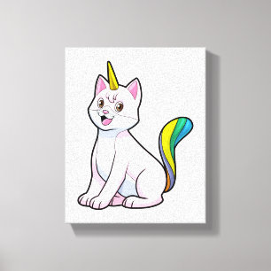 Cat Unicorn Canvastryck