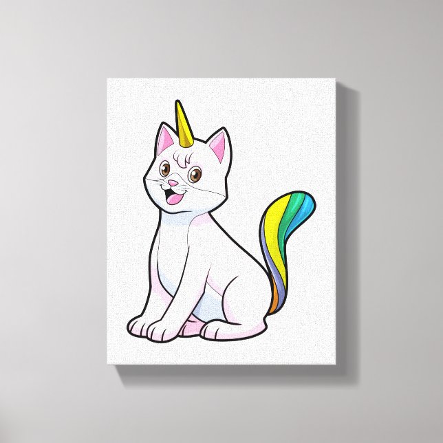 Cat Unicorn Canvastryck (Framsida)