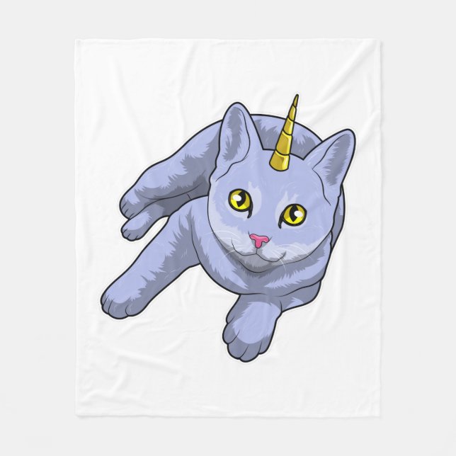 Cat Unicorn Fleecefilt (Framsidan)