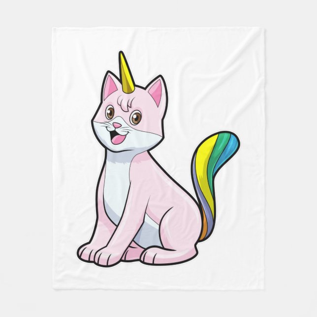 Cat Unicorn Fleecefilt (Framsidan)