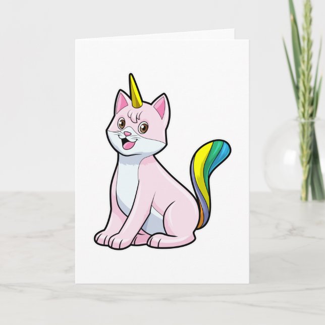 Cat Unicorn Kort (Framsida)
