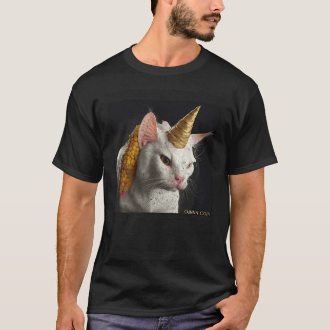 Cat Unicorn Maj på Cob T Shirt (Framsida)