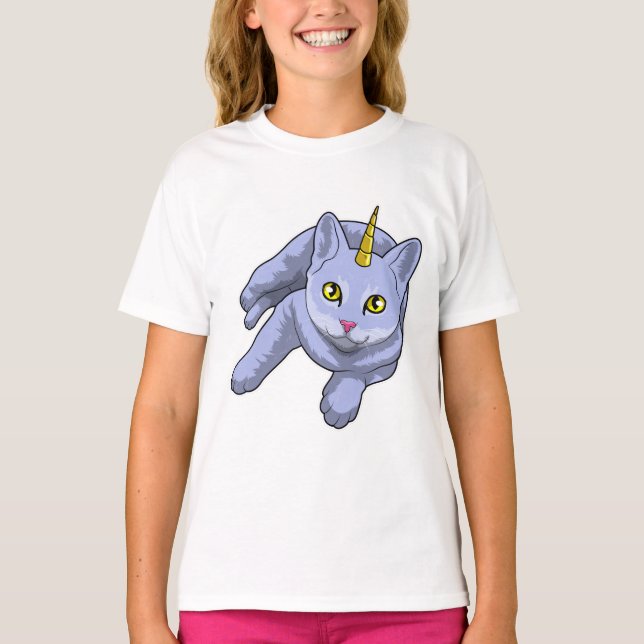 Cat Unicorn T Shirt (Framsida)