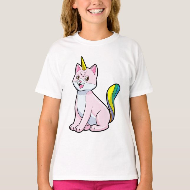 Cat Unicorn T Shirt (Framsida)