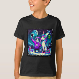 Cat & Unicorn UFO Selfie: Big Meeting #01 T Shirt