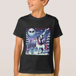 Cat & Unicorn UFO Selfie: Big Meeting #04 T Shirt