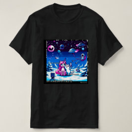 Cat & Unicorn UFO Selfie: Big Meeting #2 T Shirt