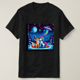 Cat & Unicorn UFO Selfie: Big Meeting #4 T Shirt