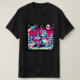 Cat & Unicorn UFO Selfie: Big Meeting #7 T Shirt
