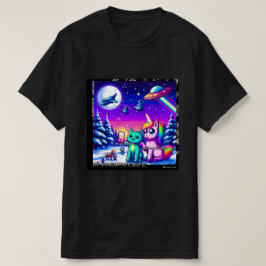 Cat & Unicorn UFO Selfie: Big Meeting #9 T Shirt