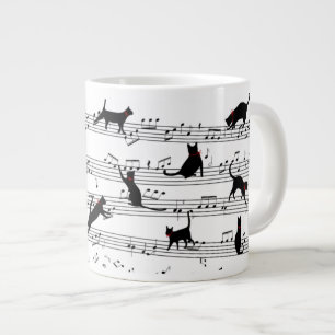 Cat-uppspelningsmusik, Cat Music, Black Cat Gift Jumbo Mugg