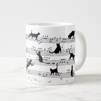 Cat-uppspelningsmusik, Cat Music, Black Cat Gift Jumbo Mugg
