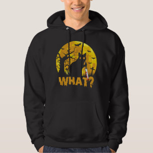 CAT VAD Murderous Black Cat med Knivar Halloween Hoodie