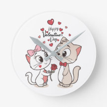 Cat Valentine 10-tums Round Wall Clock
