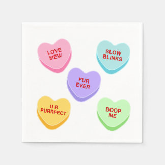 Cat Valentine Candy Hearts Pappersservett