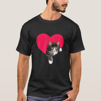 Cat Valentine Day Cute Kattunge Valentine-gåvor T Shirt