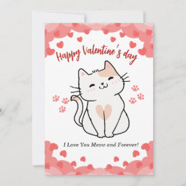 Cat Valentines day Card-gåva för Cat Lovers Julkort