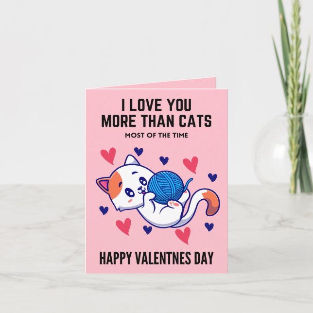 Cat Valentines day-kort Helgkort (Framsida)