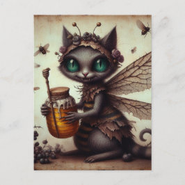 Cat Vampire Bee Fairy Vykort