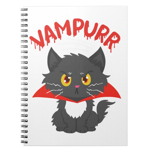 Cat Vampire Halloween Anteckningsbok (Framsidan)