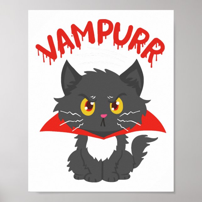 Cat Vampire Halloween Poster (Framsidan)