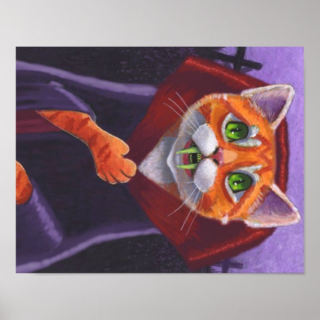 Cat Vampire Orange Tabby Poster (Framsidan)