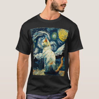  Cat Van Gogh - Cat Art Lover  T Shirt