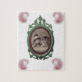 Cat Vintage Jigszle Puzzle Pussel