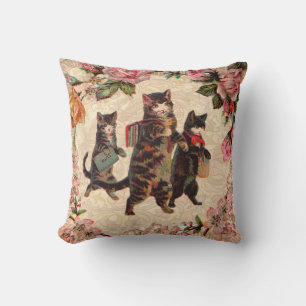 Cat Vintage Söt Antique Kittens Kudde