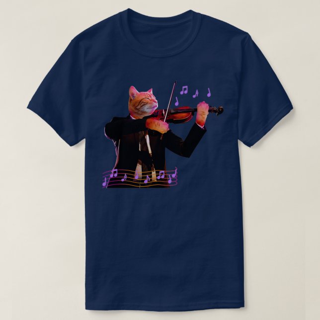 Cat violin t shirt (Design framsida)