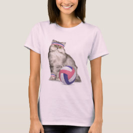 Cat Volleyball Sports T Shirt