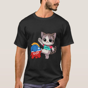 Cat Vs. Gop Elephant - Kamala Harris - Anti Trump T Shirt