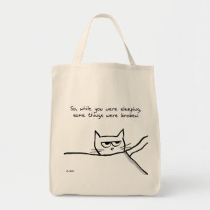 Cat Wake Up Call - Funny Cat GIft för Cat Lovers Tygkasse