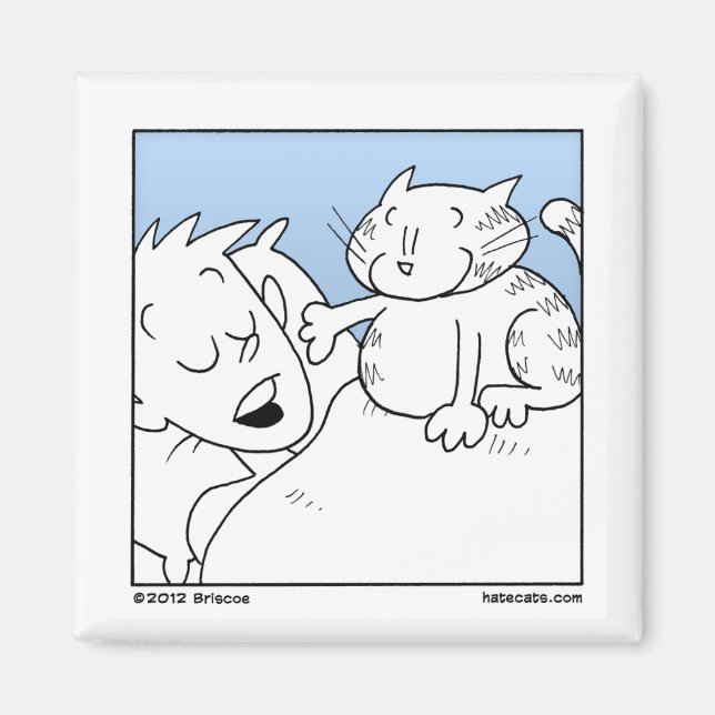 Cat Wake Up-samtal Magnet (Framsidan)