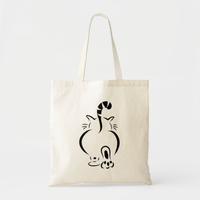 Cat Walk Tote Bag Tygkasse (Framsidan)