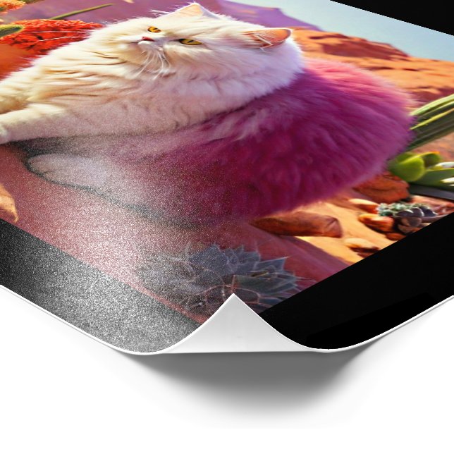 Cat Wall Art Decor Fototryck (Hörn)