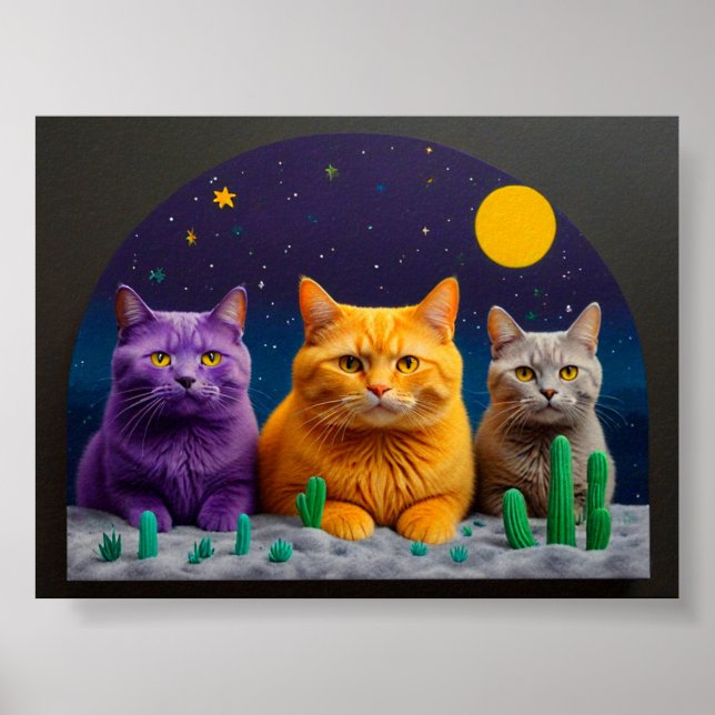 Cat Wall Art for Cat Lovers Poster (Framsidan)