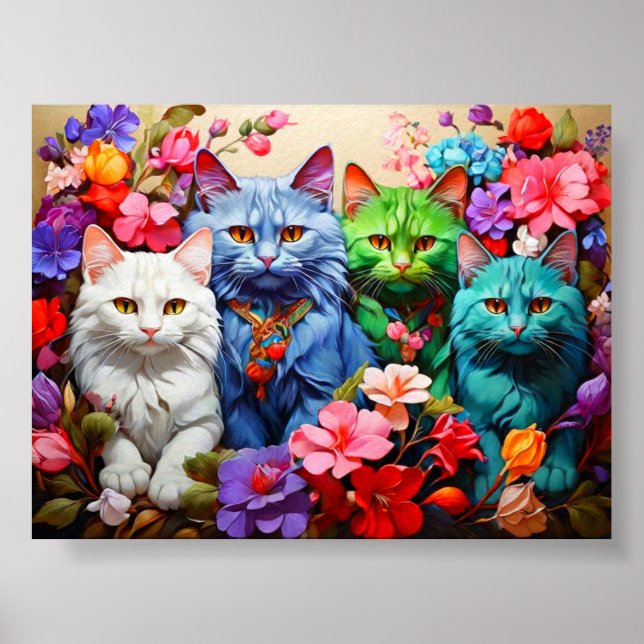 Cat Wall Art for Cat Lovers Poster (Framsidan)