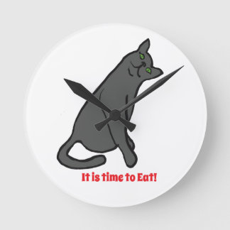Cat Wall Clock Rund Klocka