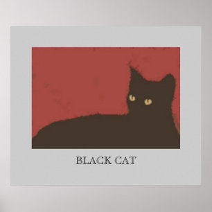 Cat Wall Teckning Poster