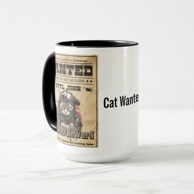 Cat wanted for eatting tuna tea Mug Mugg (Framsida vänster)