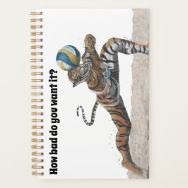Cat Warrior Beach Volleyball Art Fantasy Planner