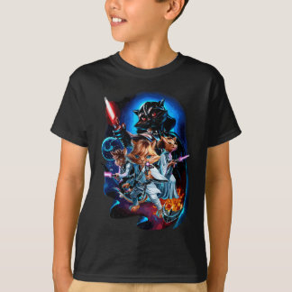 Cat Warrior Epic Galaxy Battle, Sci-fi Space. T Shirt
