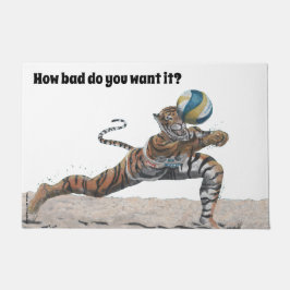 Cat Warrior spelar upp Beach Volleyball Doormat