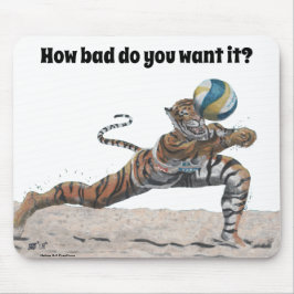 Cat Warrior spelar upp Beach Volleyball Mouse Pad Musmatta