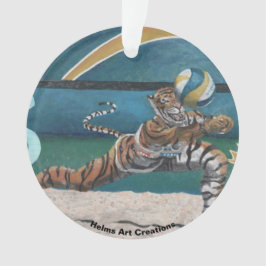 Cat Warrior Volleyball Fantasy Acrylic Ornament