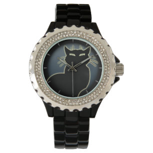 Cat Watch Black Cat Wrist Cat Lover Jewerly Armbandsur